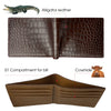 Husband Wallet From Wife Engraved Alligator Bifold Wallet Personalized Crocodile RFID Wallet Gift for Men - Vinacreations