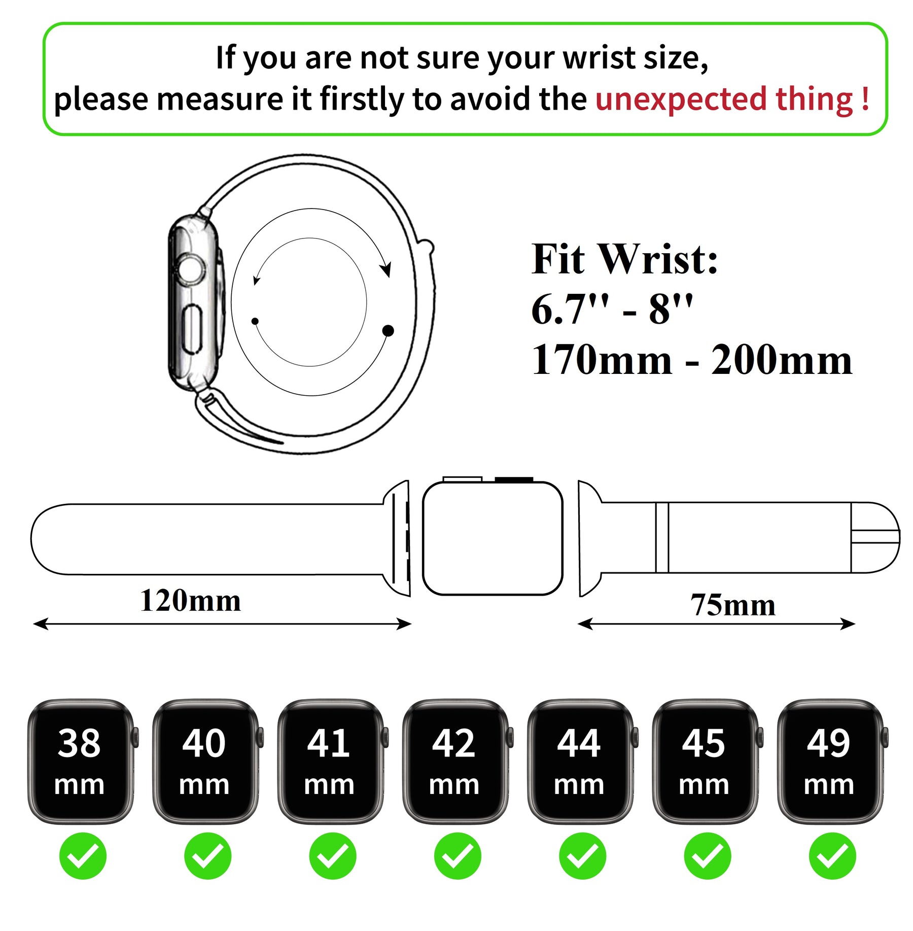 Brown Lizard Leather Strap for Apple Watch