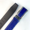 Blue Alligator Auto Buckle HornBack Leather Belt For Men