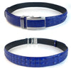 Blue Alligator Auto Buckle HornBack Leather Belt For Men