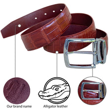 Classic Brown Alligator Belt Men's - Pin Buckle | BE-BRO-06-PIN