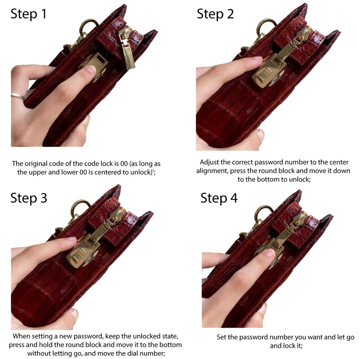Light Brown Alligator Mens Big Wristlet Clutch Purse Business Bag Premium Crocodile Handbag RFID Blocking CLUT06 - Vinacreations