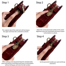 Light Brown Alligator Mens Big Wristlet Clutch Purse Business Bag Premium Crocodile Handbag RFID Blocking CLUT06 - Vinacreations