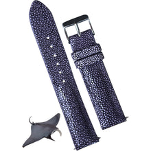 Light purple Stingray Leather Watch Band For Men Replacement Wristwatch Strap - Vinacreations