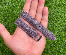 Light purple Stingray Leather Watch Band For Men Replacement Wristwatch Strap - Vinacreations