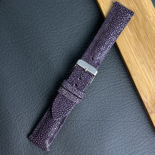 Light purple Stingray Leather Watch Band For Men Replacement Wristwatch Strap - Vinacreations