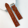 light brown hornback leather watch strap