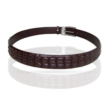 Luxury Dark Brown Alligator HornBack Leather Belt For Men - Pin Buckle | BEHO33-PIN - Vinacreations