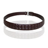 Luxury Dark Brown Alligator HornBack Leather Belt For Men - Pin Buckle | BEHO33-PIN - Vinacreations