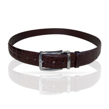 Luxury Dark Brown Alligator HornBack Leather Belt For Men - Pin Buckle | BEHO33-PIN - Vinacreations