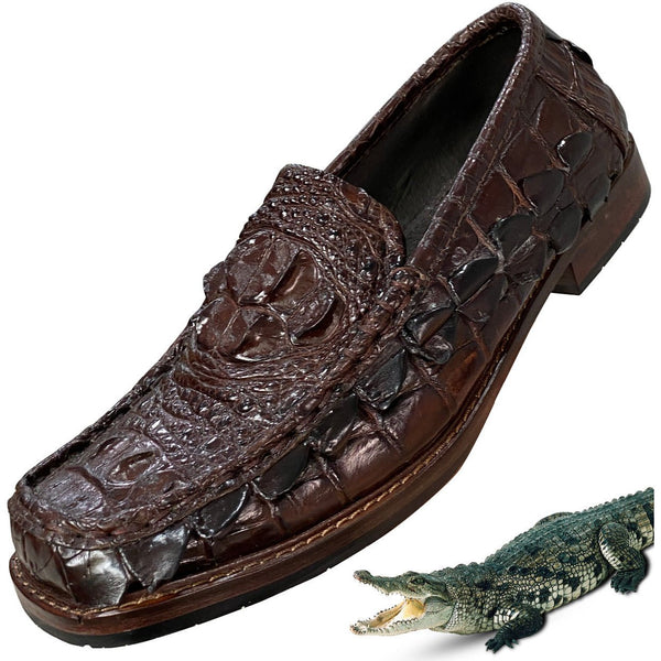 men-dark-brown-alligator-  display picture 3