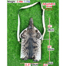 Natural Alligator Leather Crossbody Shoulder Bag, Casual Daypack Work Business - Vinacreations