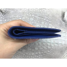 Navy Blue Alligator Skin Bifold Vertical Wallet For Men | Handmade Crocodile Leather Wallet RFID Blocking | VL5661 - Vinacreations