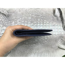 Navy Blue Alligator Skin Bifold Wallet For Men | Handmade Crocodile Leather Wallet RFID Blocking | VL5595 - Vinacreations