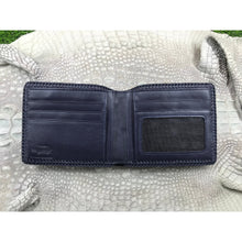 Navy Blue Alligator Skin Bifold Wallet For Men | Handmade Crocodile Leather Wallet RFID Blocking | VL5595 - Vinacreations