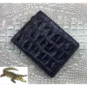 Navy Blue Alligator Skin Bifold Wallet For Men | Handmade Crocodile Leather Wallet RFID Blocking | VL5607