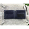 Navy Blue Alligator Skin Bifold Wallet For Men | Handmade Crocodile Leather Wallet RFID Blocking | VL5617 - Vinacreations