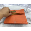 Orange Women's Long Purse Wallet Alligator Leather Clutch Large Capacity Luxury Ladies Crocodile Wristlet Organizer RFID Blocking Wallet VINU-08 - Vinacreations