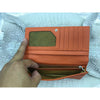 Orange Women's Long Purse Wallet Alligator Leather Clutch Large Capacity Luxury Ladies Crocodile Wristlet Organizer RFID Blocking Wallet VINU-08 - Vinacreations