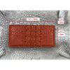 Orange Women's Long Purse Wallet Alligator Leather Clutch Large Capacity Luxury Ladies Crocodile Wristlet Organizer RFID Blocking Wallet VINU-08 - Vinacreations