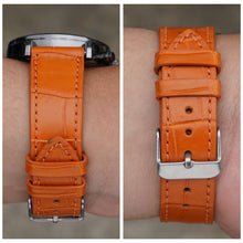 Flat Tan Alligator Leather Watch Band