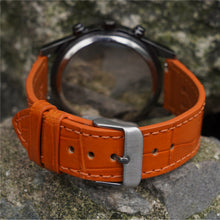 Flat Tan Alligator Leather Watch Band