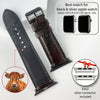 Dark Brown Ostrich Leather Strap for Apple Watch