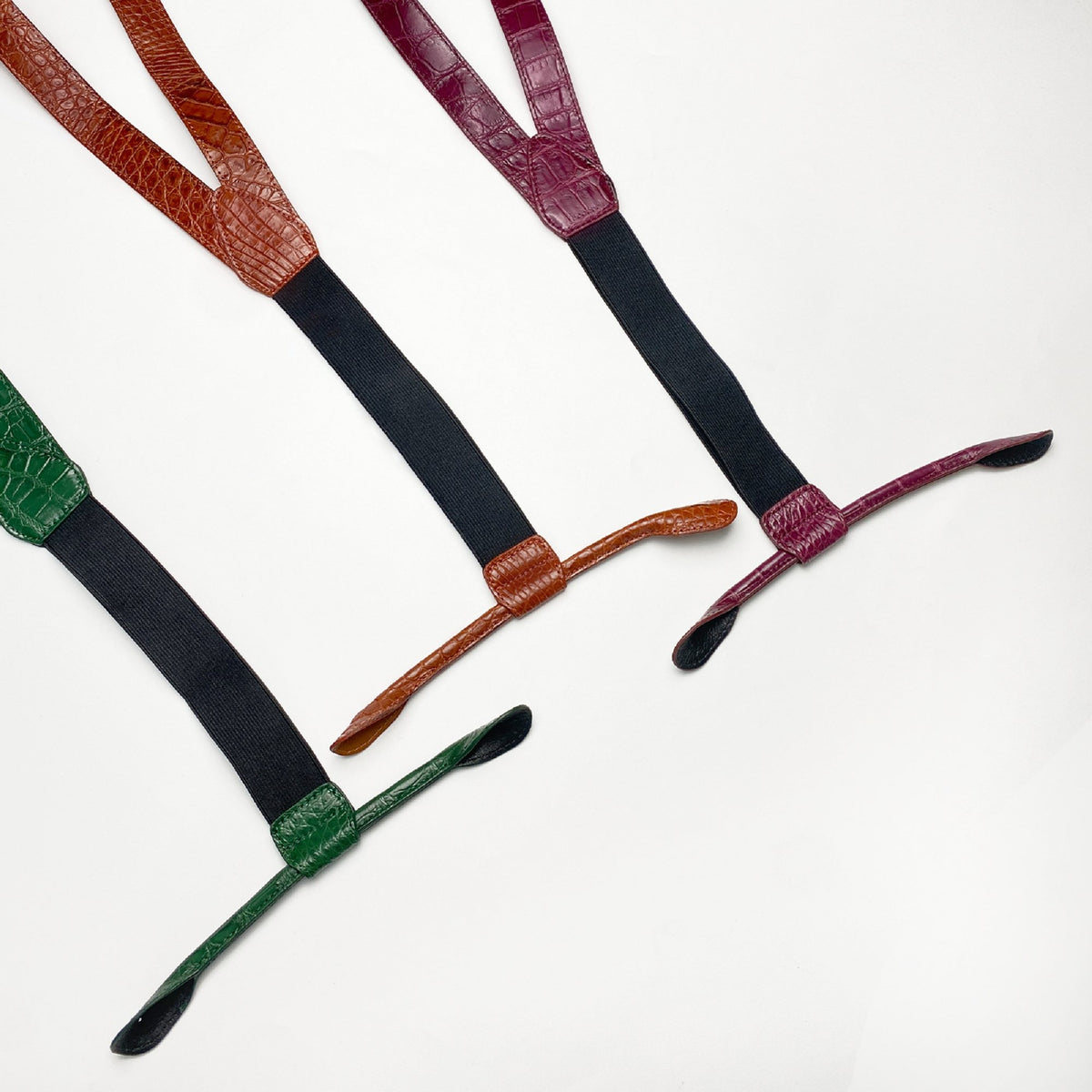 Personalized Alligator Leather Suspenders Men, Leather Suspenders, Men Green Suspenders, Handmade Leather Suspenders For Groomsmen - Vinacreations
