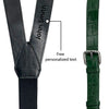 Personalized Alligator Leather Suspenders Men, Leather Suspenders, Men Green Suspenders, Handmade Leather Suspenders For Groomsmen - Vinacreations