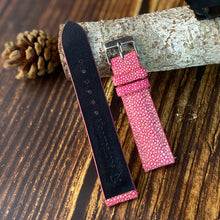 Pink Stingray Leather Watch Strap - Vinacreations
