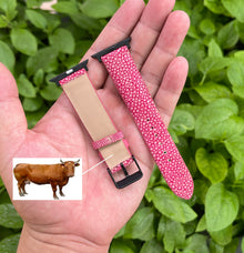 Pink Stingray Leather Strap for Apple Watch