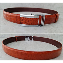 Premium Brown Alligator Belt Men's - Automatic Buckle | BE-BRO-06 - Vinacreations