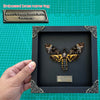 Real Death Head Moth Acherontia Entomology Wood Framed Black - Vinacreations