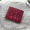 Red Burgundy Alligator Skin Bifold Wallet For Men | Handmade Crocodile Leather Wallet RFID Blocking | VL4537 - Vinacreations