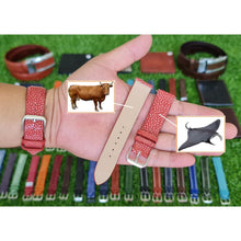 Red Stingray Leather Watch Band For Men Replacement Wristwatch Strap | DH-69 - Vinacreations