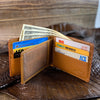 Red Alligator Tail Leather Bifold Wallet For Men