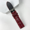 burgundy alligator leather watch band