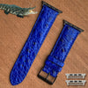 Royal Blue Alligator Leather Strap for Apple Watch