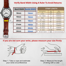 Slim Tan Ostrich Leather Watch Band
