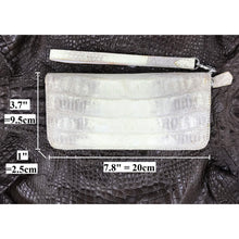 White Women's Long Purse Wallet Alligator Leather Clutch Large Capacity Luxury Ladies Crocodile Wristlet Organizer RFID Blocking Wallet VINU-10 - Vinacreations