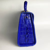 Women Crocodile Handbags Top Handle Alligator Leather Shoulder Messenger Bag Lady Fashion Daily Totes - Blue - Vinacreations