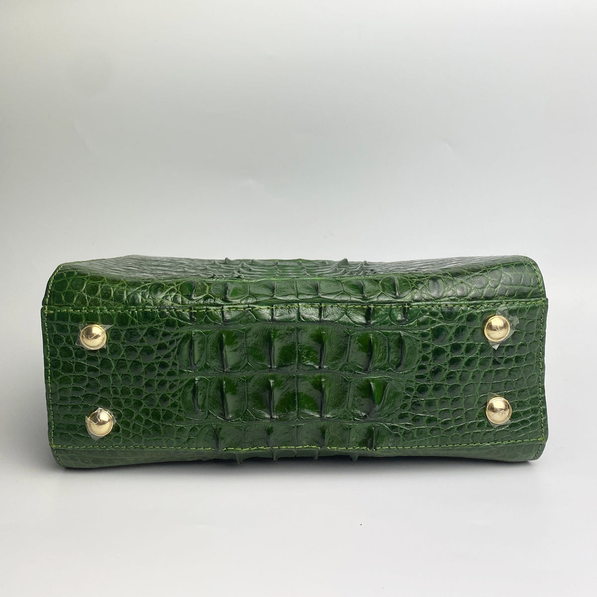 Women Crocodile Handbags Top Handle Alligator Leather Shoulder Messenger Bag Lady Fashion Daily Totes - Green - Vinacreations