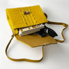 Women Crocodile Handbags Top Handle Alligator Leather Shoulder Messenger Bag Lady Fashion Daily Totes -Yellow - Vinacreations