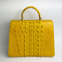Women Crocodile Handbags Top Handle Alligator Leather Shoulder Messenger Bag Lady Fashion Daily Totes -Yellow - Vinacreations