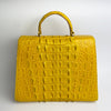 Women Crocodile Handbags Top Handle Alligator Leather Shoulder Messenger Bag Lady Fashion Daily Totes -Yellow - Vinacreations