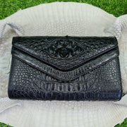 Womens Leather Alligator Handbag Handmade Luxury  Leather Bag - Work Bag Women - Black Leather Satchel Purse XACH-12