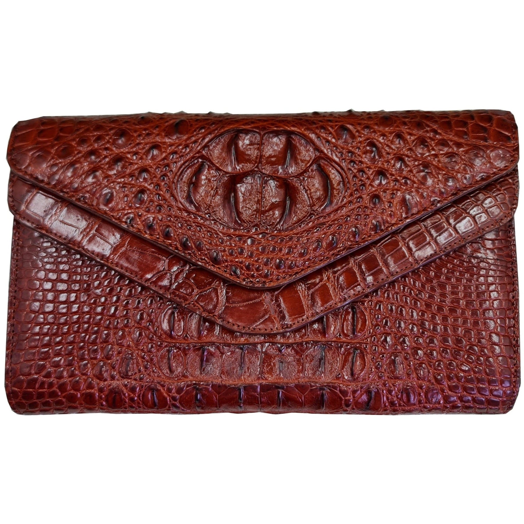 Womens Leather Alligator Handbag Handmade Luxury Leather Bag - Work Bag Women - Brown Leather Satchel Purse XACH-08 - Vinacreations