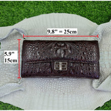 Womens Leather Alligator Handbag Handmade Luxury Leather Bag - Work Bag Women - Brown Leather Satchel Purse XACH-10 - Vinacreations