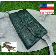 Womens Leather Alligator Handbag Handmade Luxury Leather Bag - Work Bag Women - Green Leather Satchel Purse XACH-03 - Vinacreations