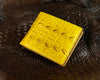 Yellow Alligator Tail Leather Bifold Wallet For Men | Handmade Crocodile Wallet RFID Blocking | VINAM-109 - Vinacreations